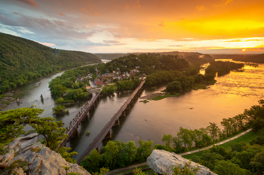 Harpers Ferry, W.Va., sits at the confluence 
